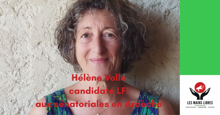 Hélène Volle candidate LFI sénatoriales ardèche